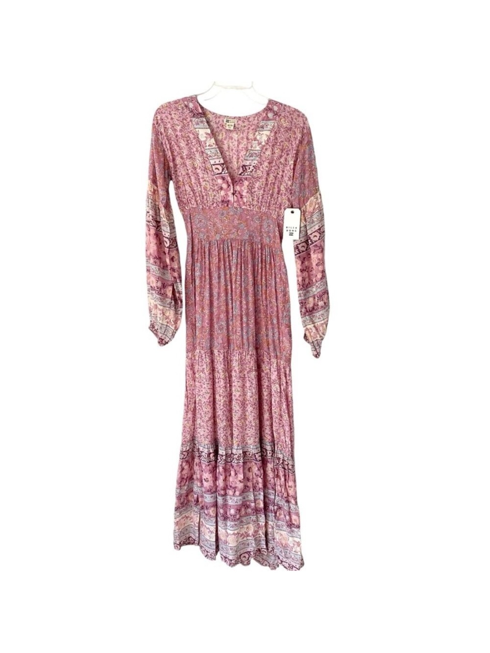 NWT Billabong Cosmos Pink Boho Maxi Dress - Picture 4 of 15